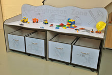 Load image into Gallery viewer, construction bench with mobile storage boxes