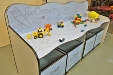 Load image into Gallery viewer, construction bench with mobile storage boxes