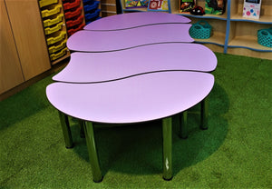 classroom tables purple